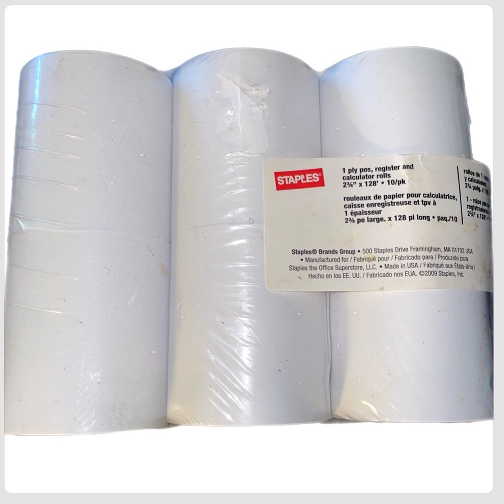$3 if bundled! 6 pack cash register calculator rolls 2¾"x128'